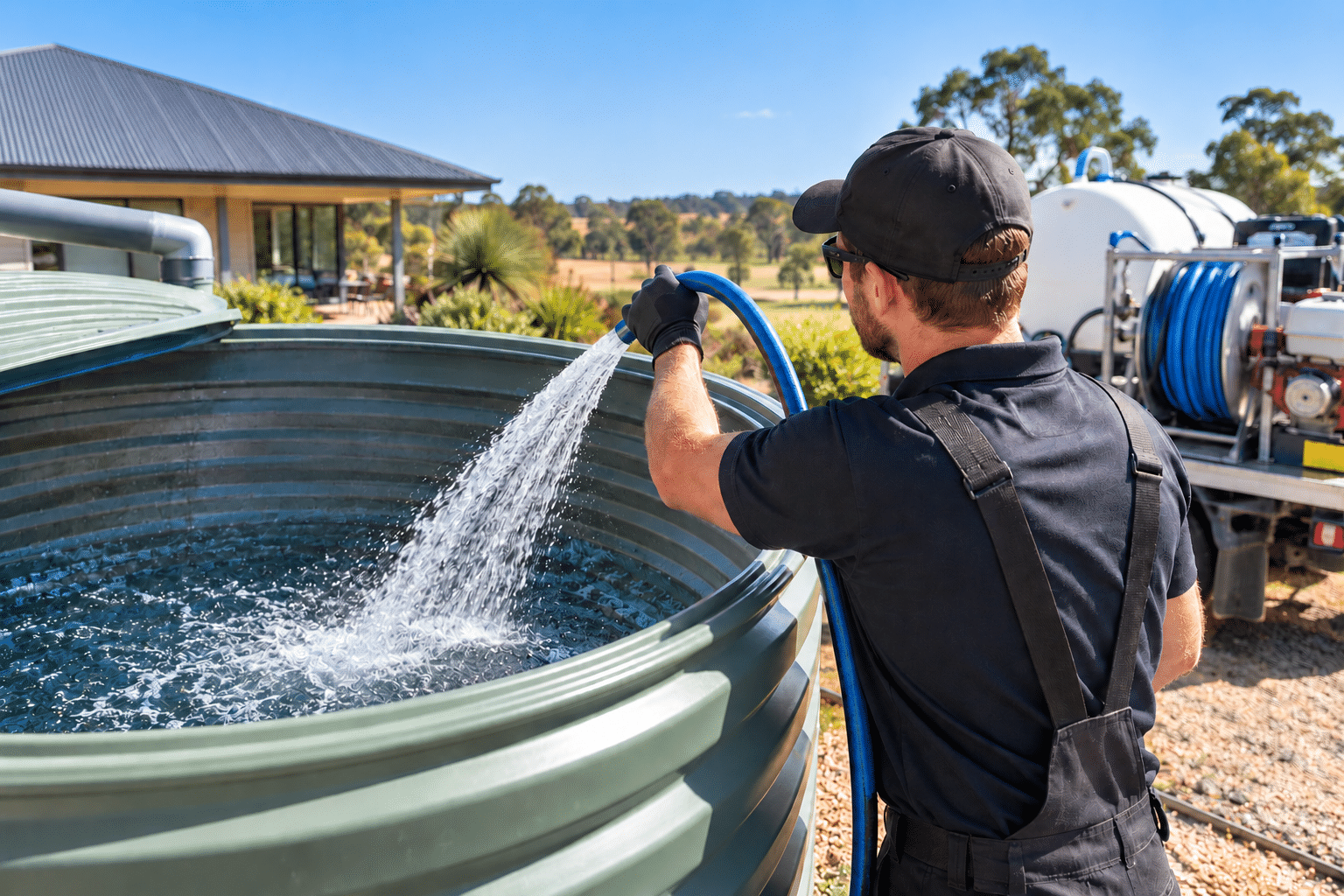 Rainwater tank cleaning in Warrnambool by Drain Vac